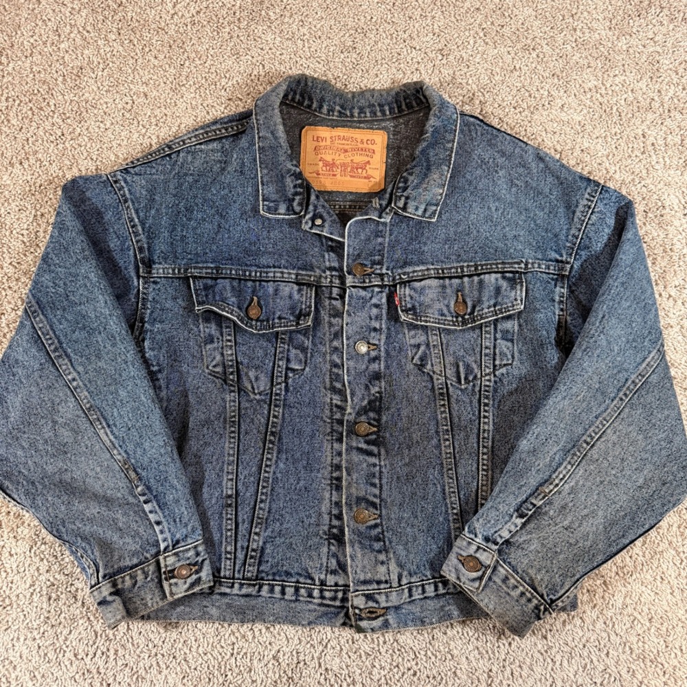 Levi's Trucker Jacket Mens L Blue Good Vintage 70598 4865 Stonewash Denim